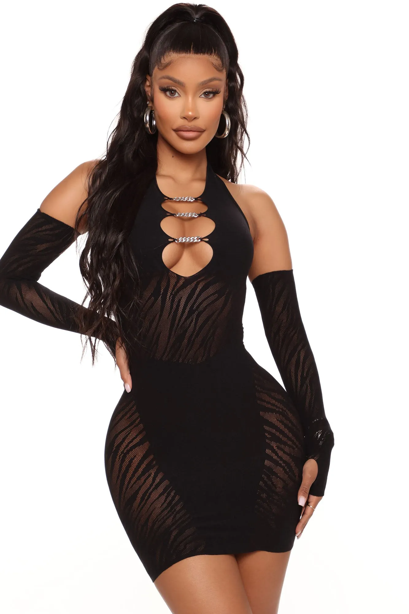 A Dime Piece Seamless Mini Dress - Black