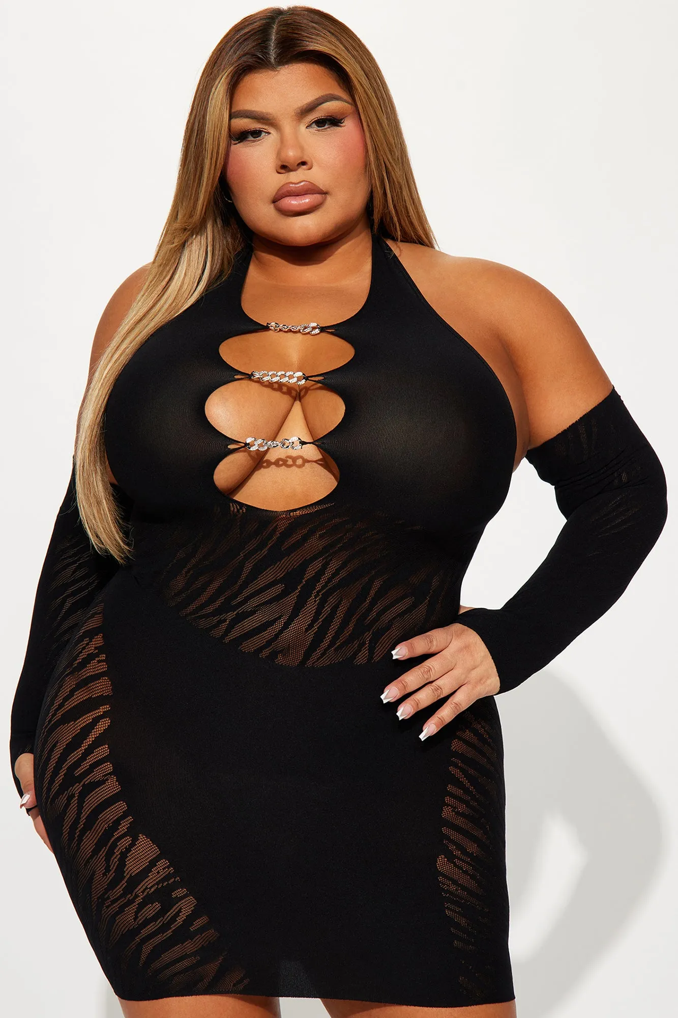 A Dime Piece Seamless Mini Dress - Black