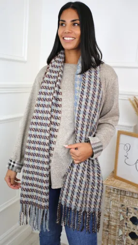 Abigail Blue Dual Tone Scarf