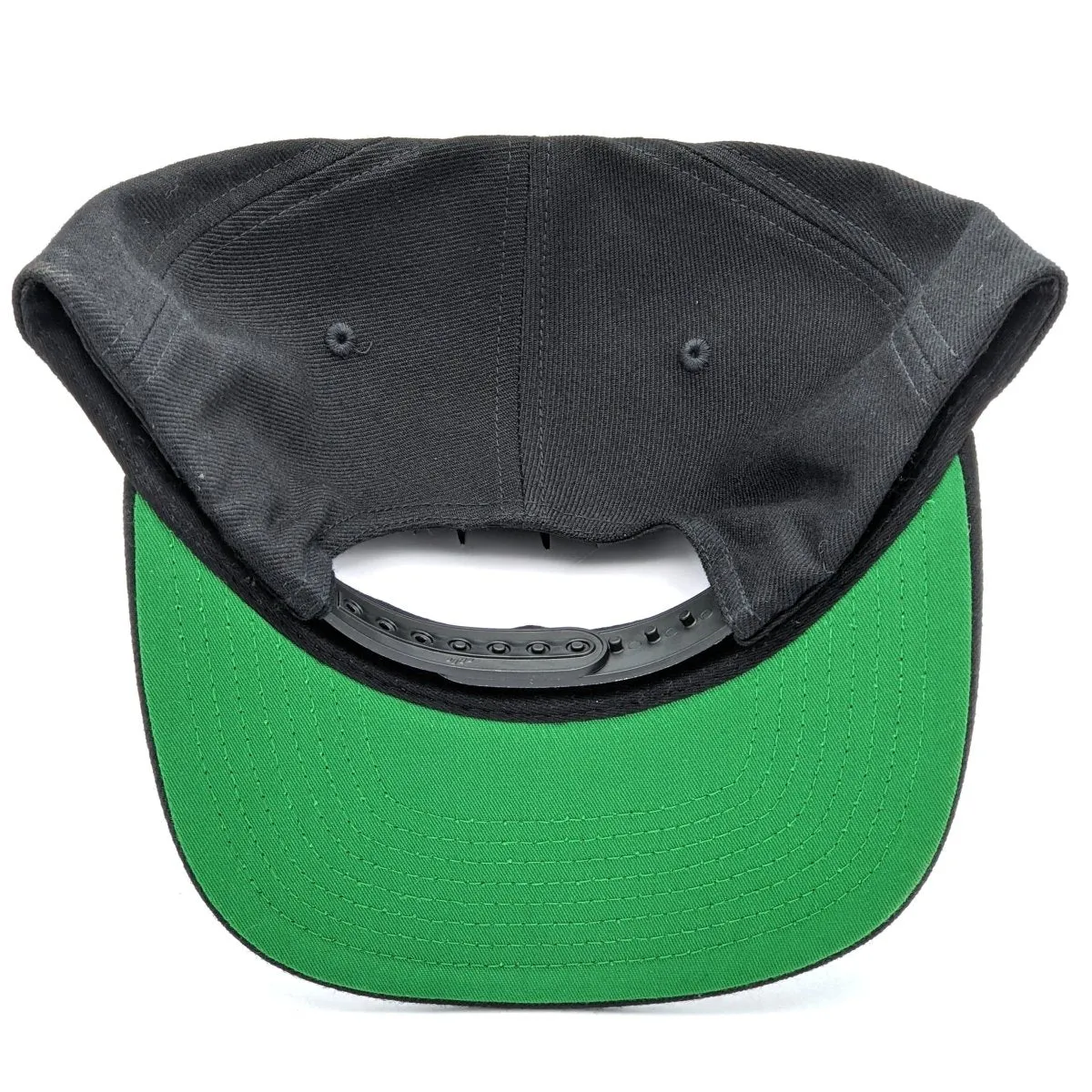 Adult Shield Snapback Hat - Black w/Black Patch