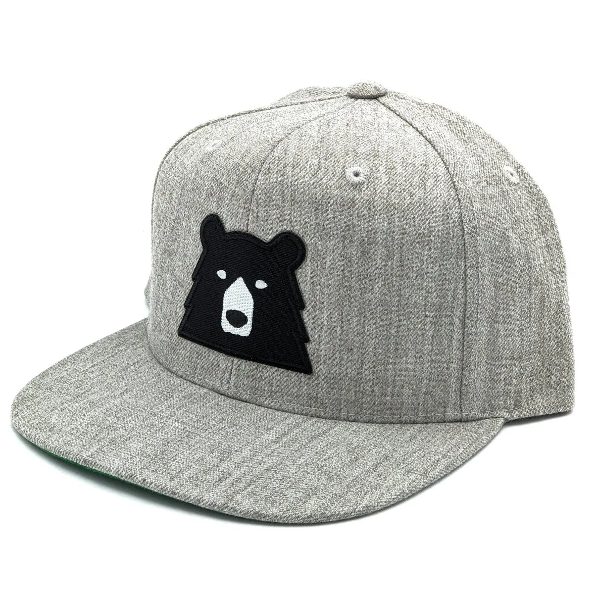 Adult Snapback Hat - Grey w/Black Bear