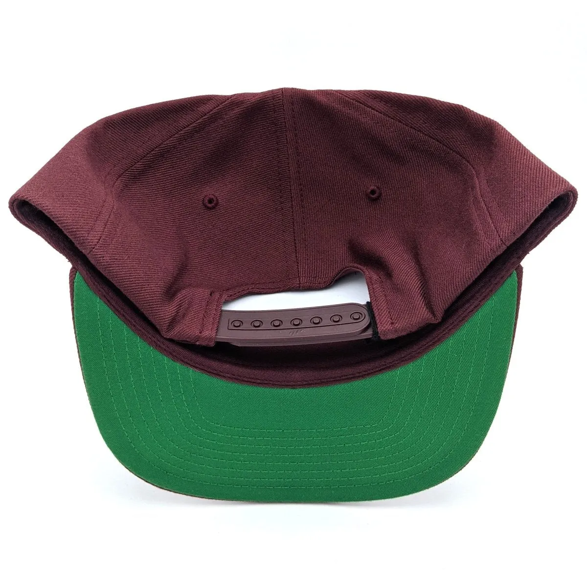 Adult Snapback Hat - Maroon w/Black Bear