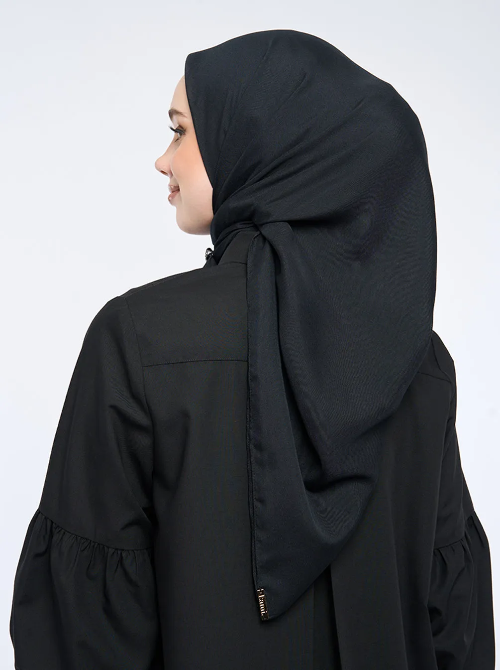 AIRY VOILE SCARF PLAIN BLACK