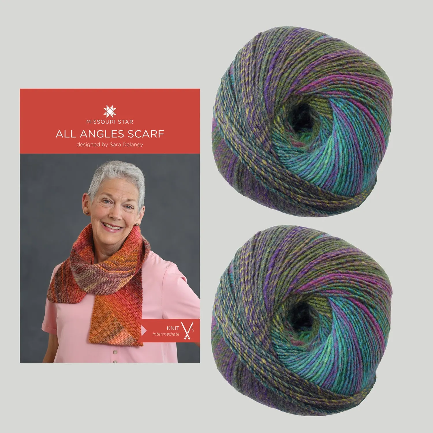 All Angles Scarf Knit Kit - Evening Jade