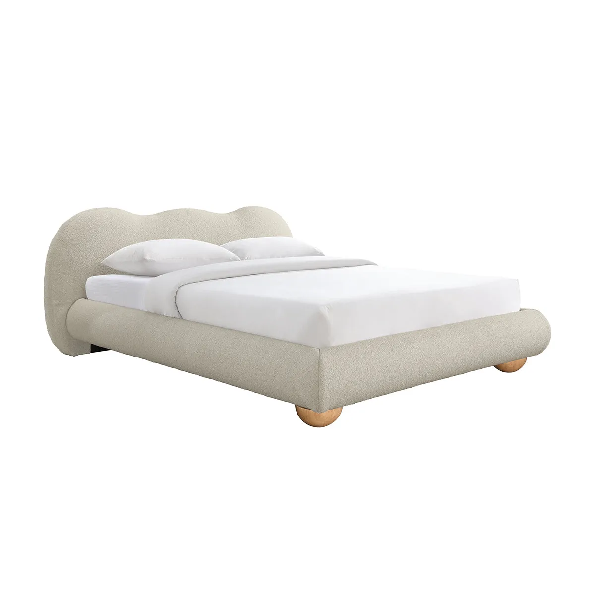 Amalfi Boucle Queen Bed (Sand)