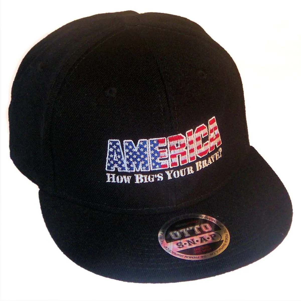 AMERICA How Big's Your Brave Flat Bill Snapback Cap