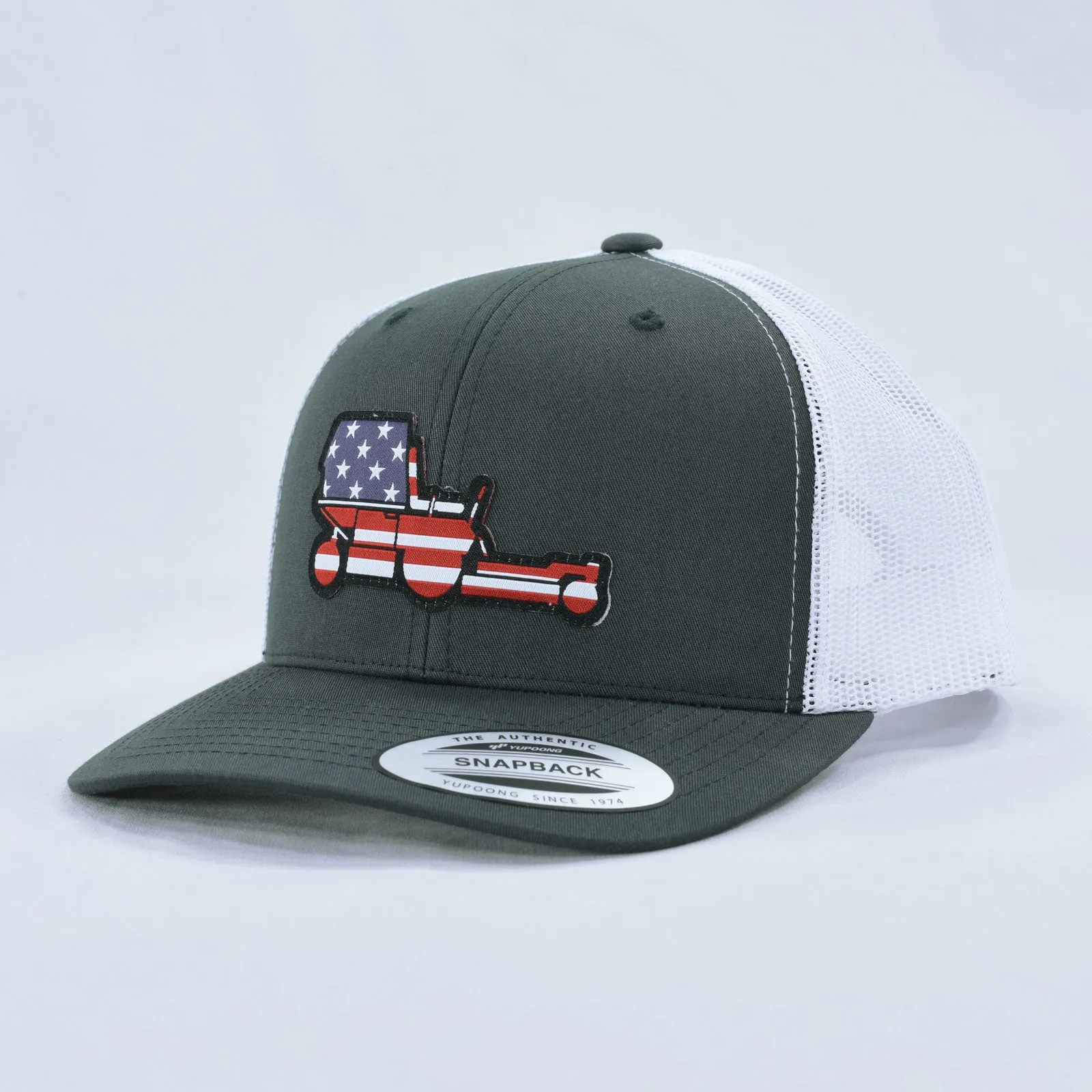 American Flag Mower Trucker Hat