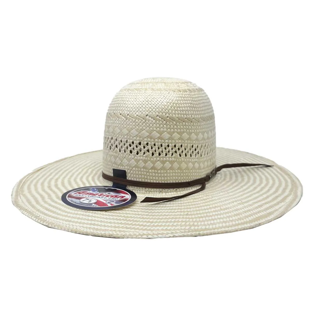 American Hat Co Men's 5" Brim Chocolate Trim Straw Hat