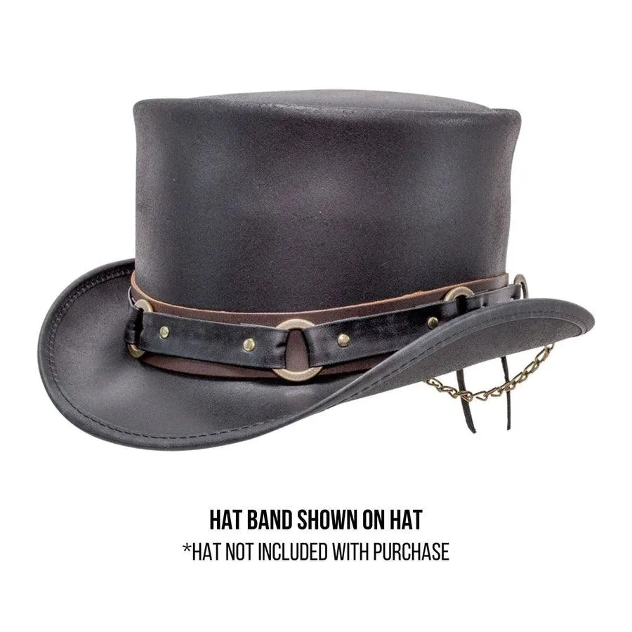 American Hat Makers SR2 Brown Leather Hat Band AHMSR2BR