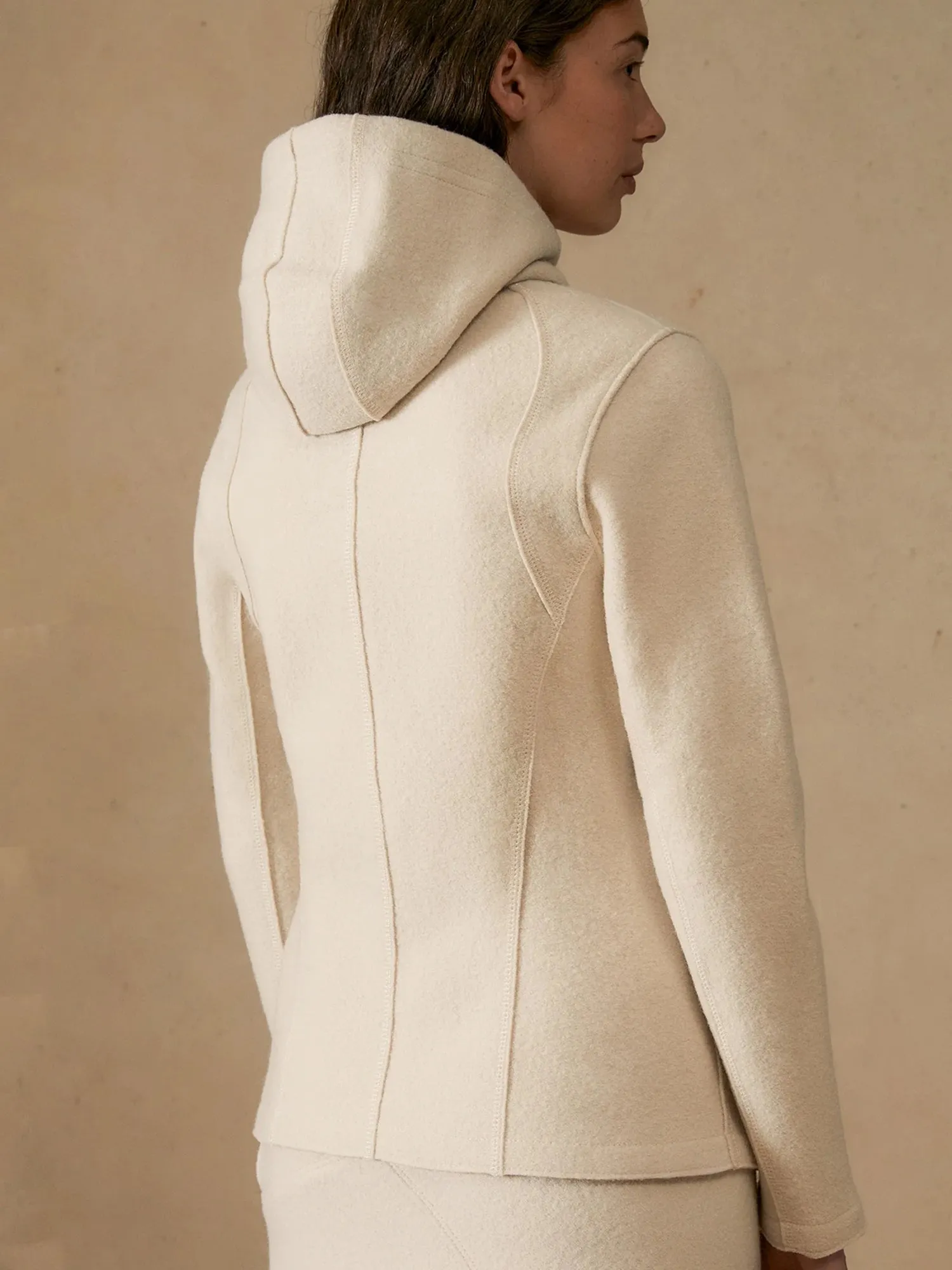 Avery Boiled Wool Midlayer Jacket