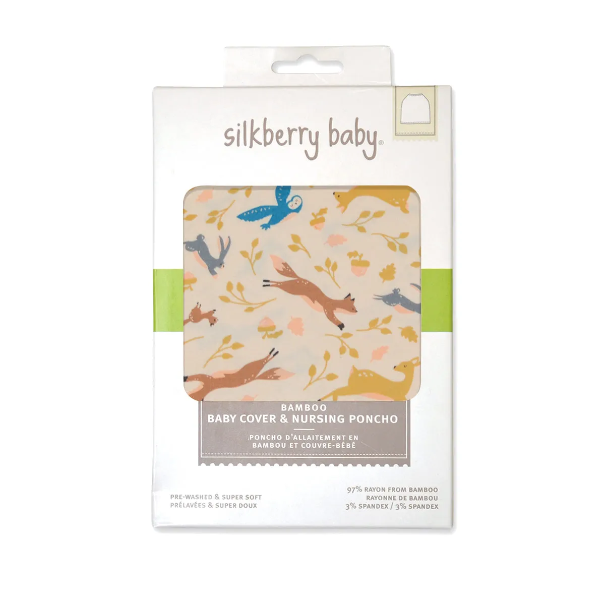 Bamboo Baby Cover & Nursing Poncho (Woodland Frolic Print)