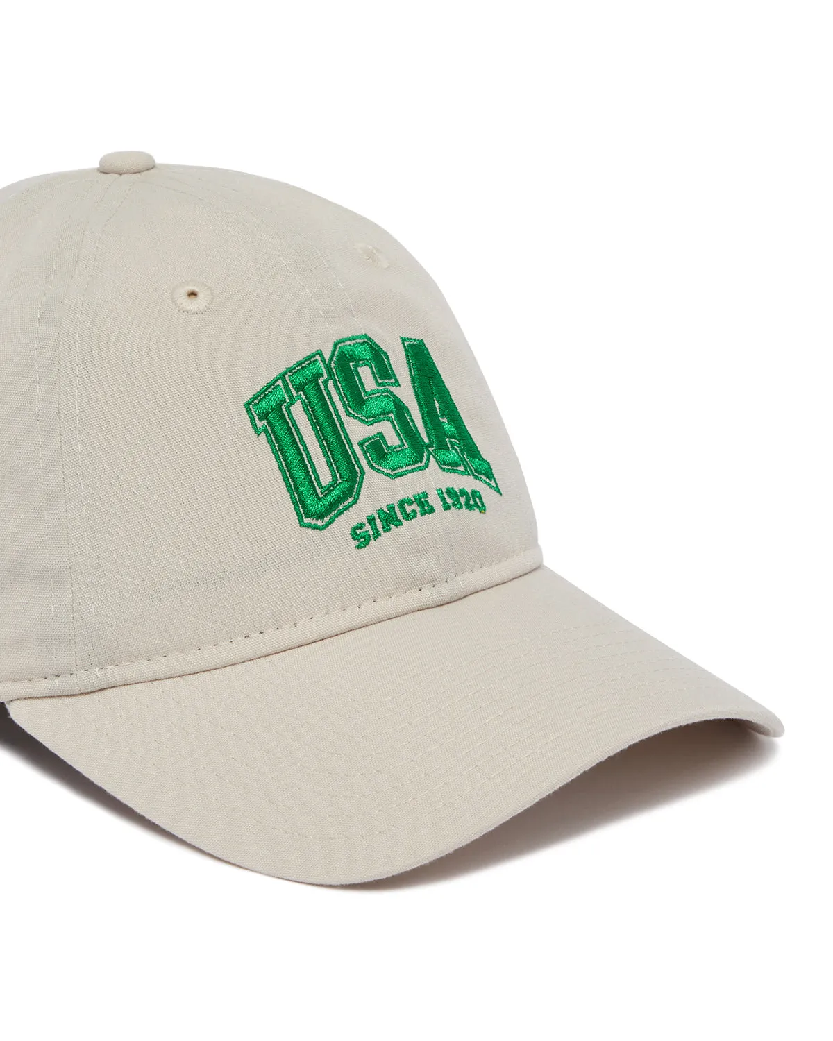 Beige USA Baseball Cap