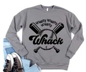 Bella Canvas Soft Style Baseball Wiggity Wiggity Wiggity Whack Sweatshirt