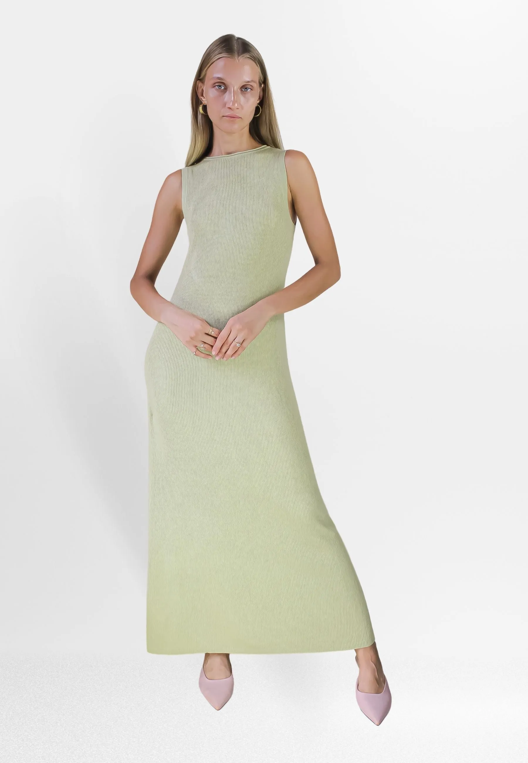 Bella Wool Lime Dress