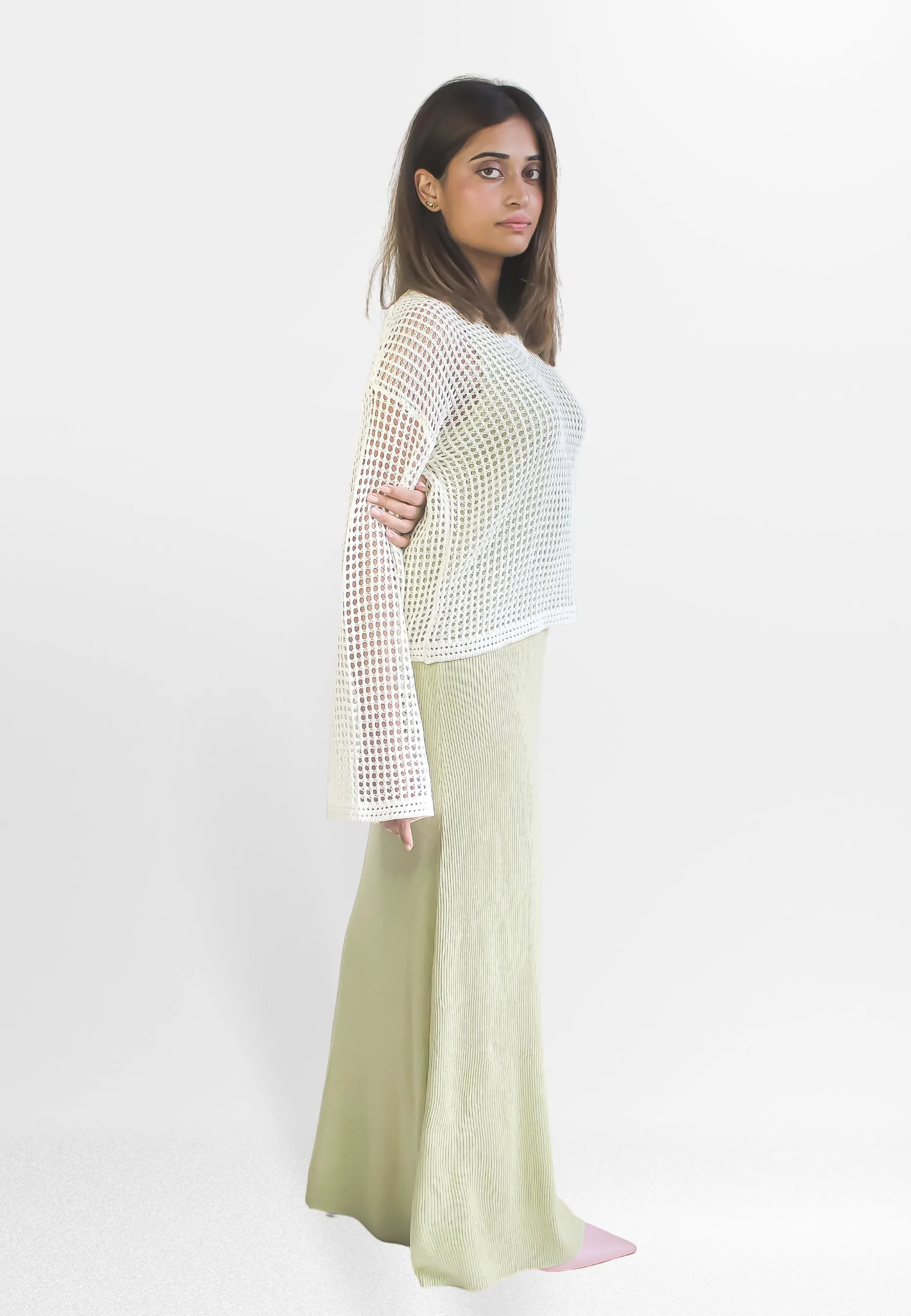 Bella Wool Lime Dress