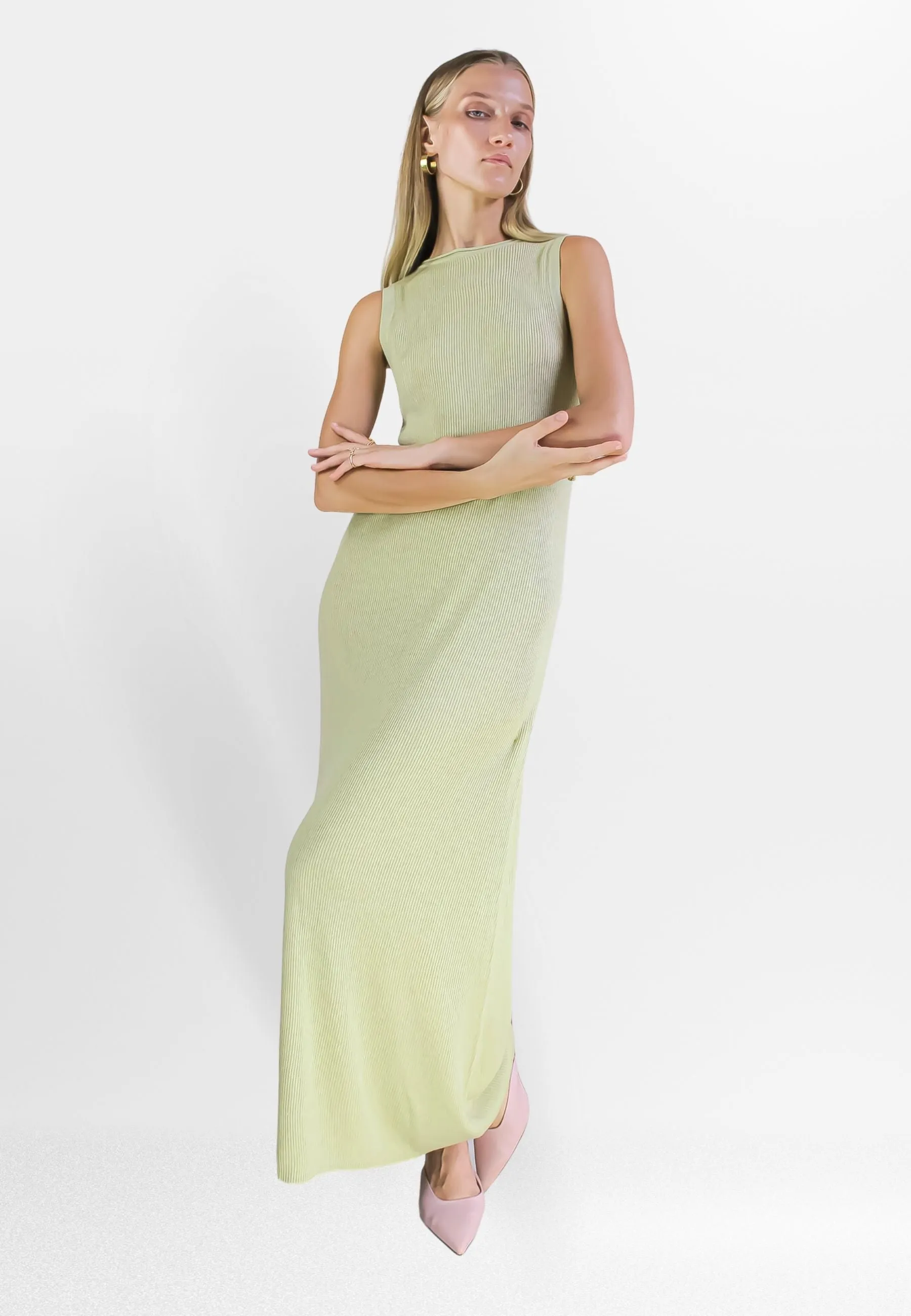 Bella Wool Lime Dress