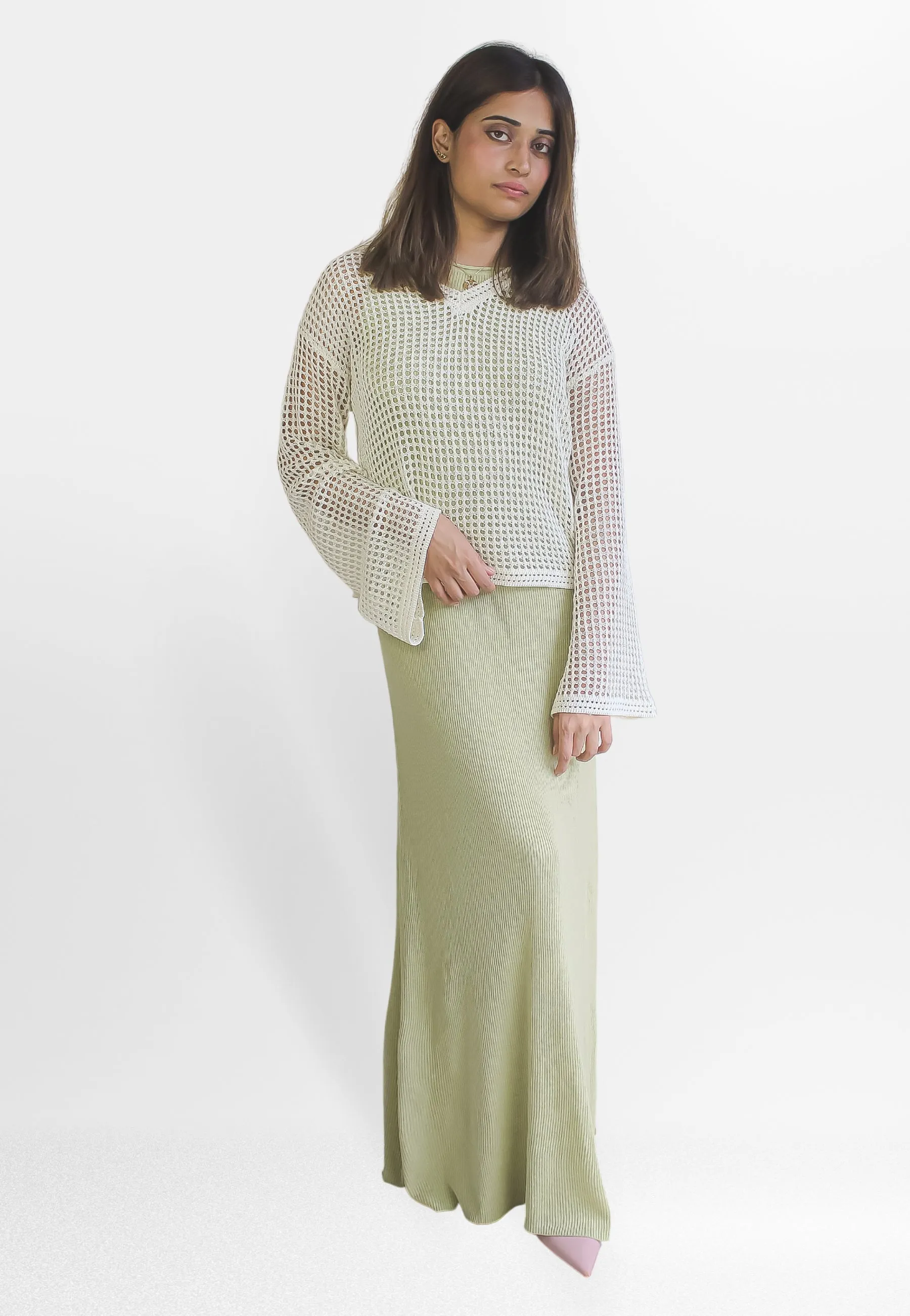 Bella Wool Lime Dress