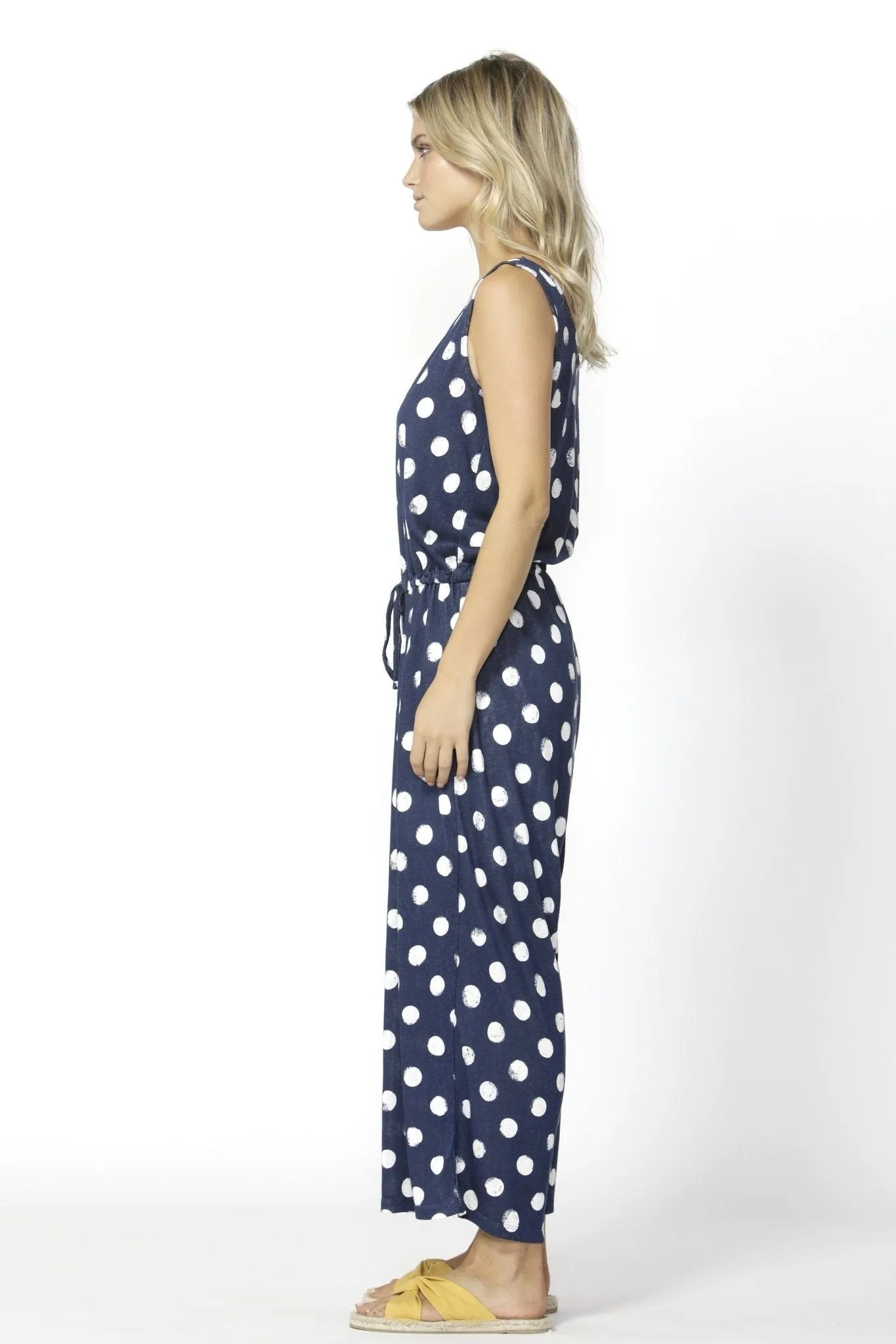 Betty Basics Maldives Jumpsuit in Ink with White Spot