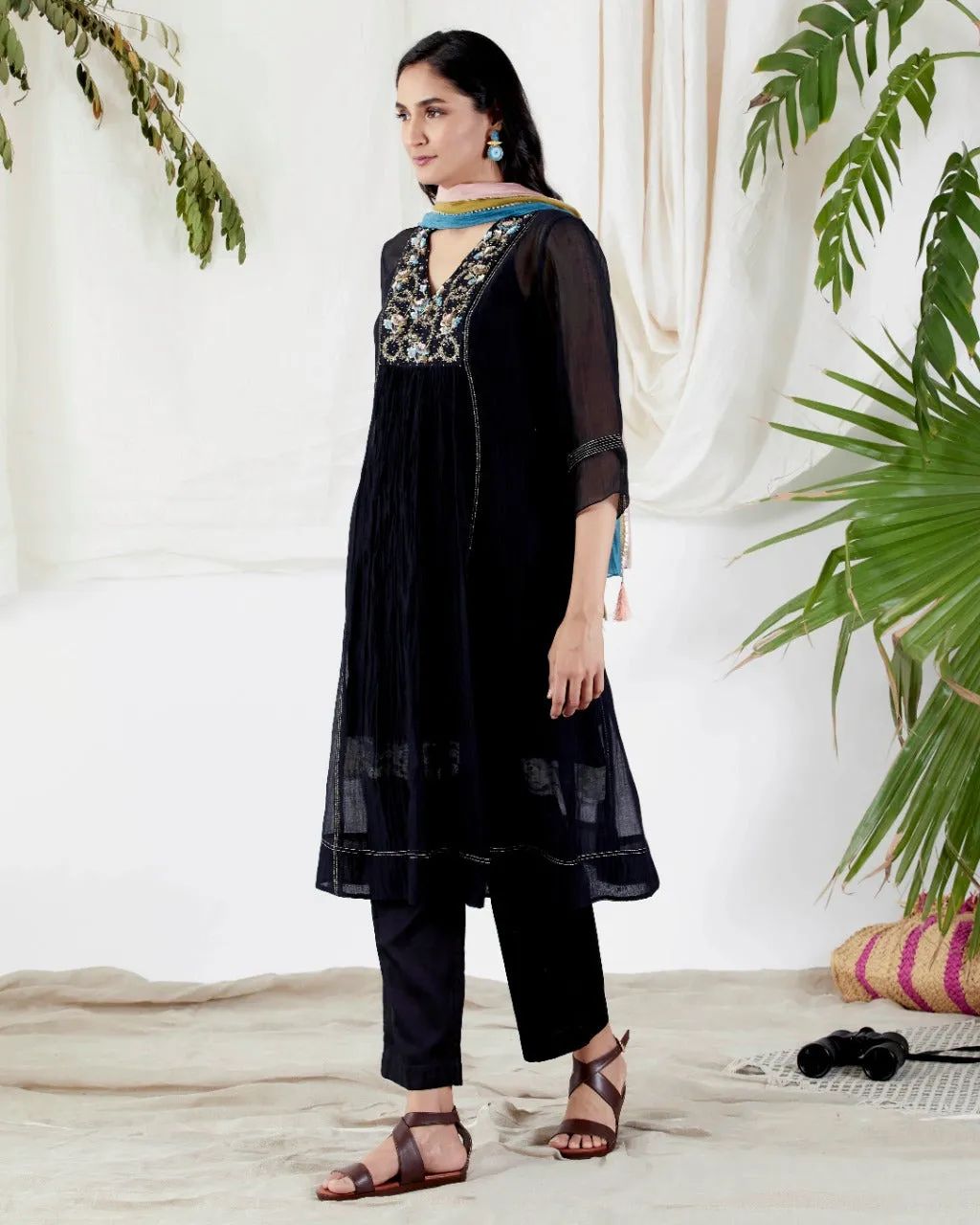 BLACK KURTA SETS