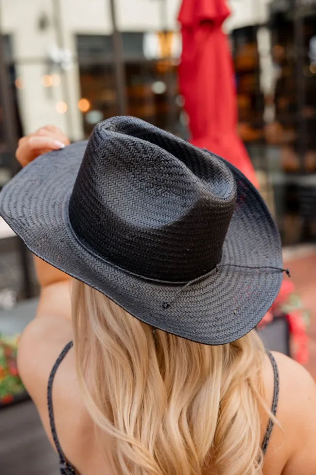 Black Straw Cowboy Hat