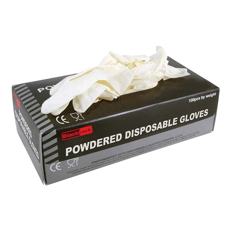 Blackrock Box Of 100 Non-sterile Latex Disposable Gloves