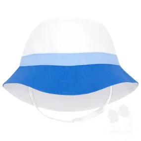 Blue & White Reversible Bucket Hat