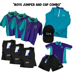 Boys Kindy Pack #1 Polos and Shorts, Sports Uniform, Cap and Jumper