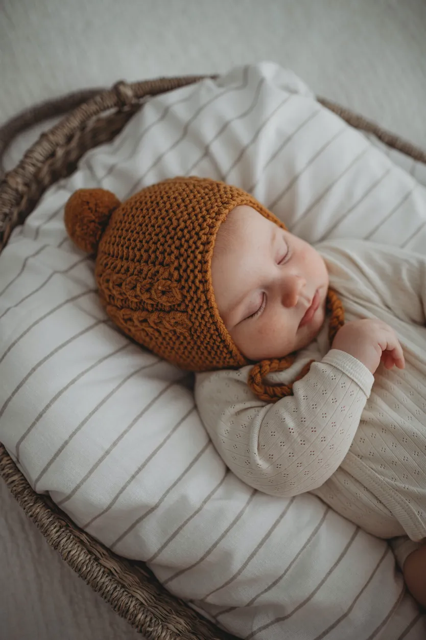 Bronze Bonnet Bootie Set