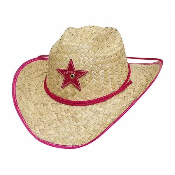 BULLHIDE RODEO PARTY PINK STRAW KIDS HAT COMPANY Style 2718P