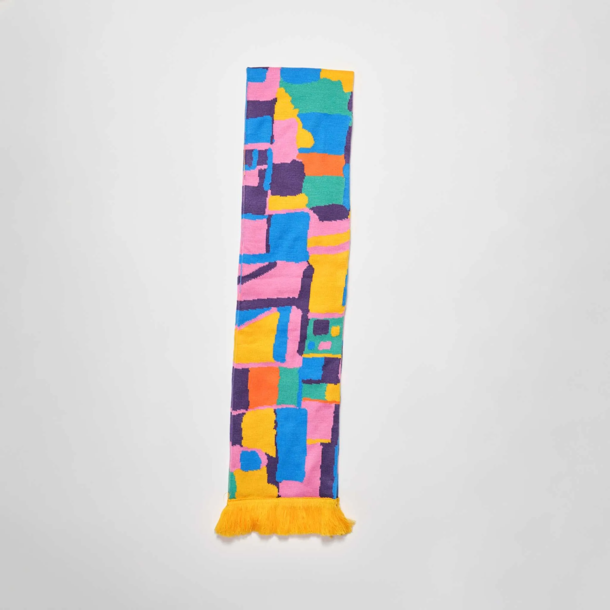 Bursting into Colour by Donna Rogers Knitted Scarf