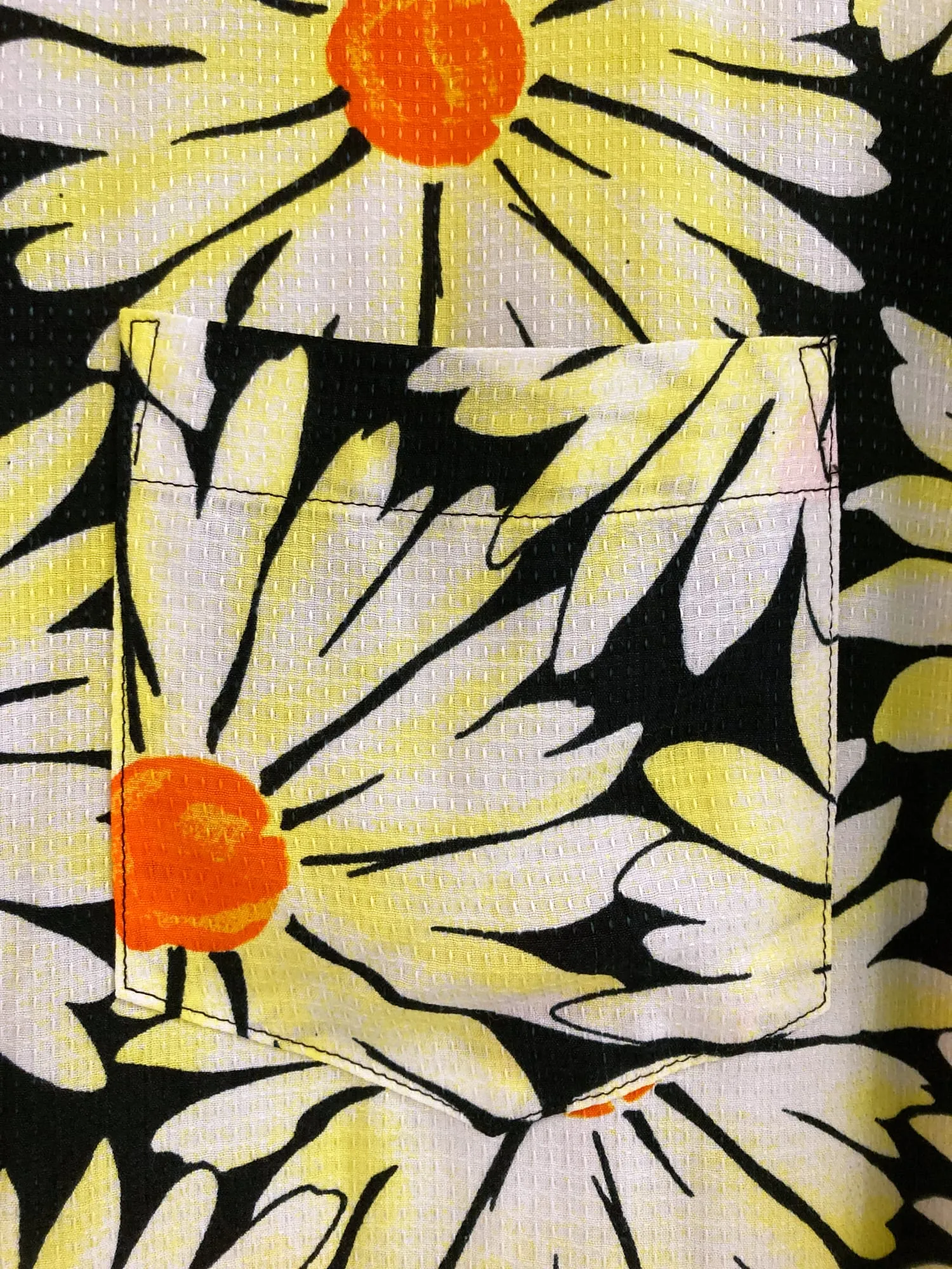 Byblos Blu 1990s yellow and black sunflower print shirt