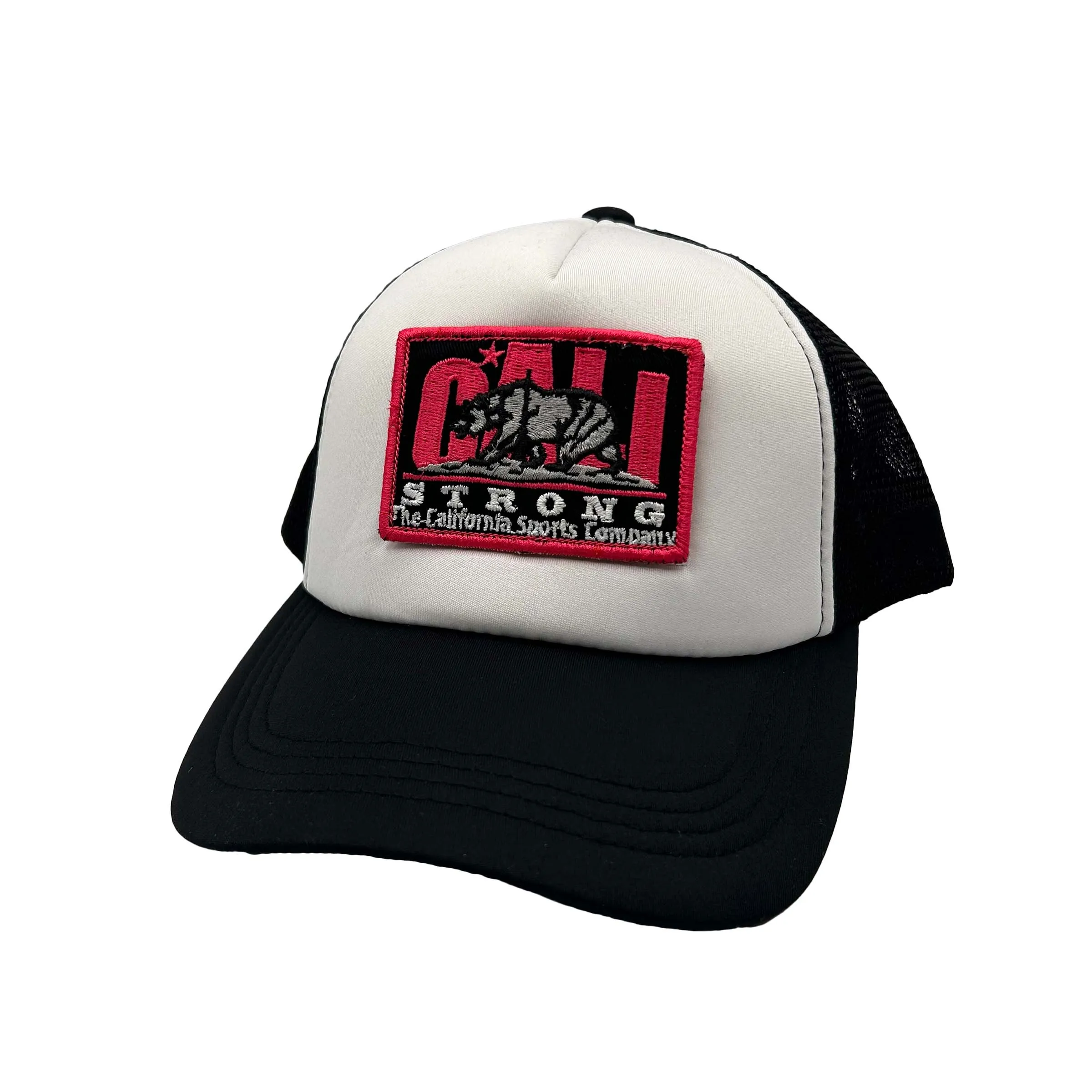 CALI Strong Original Tactical Trucker Hat Morale Patch White Pink