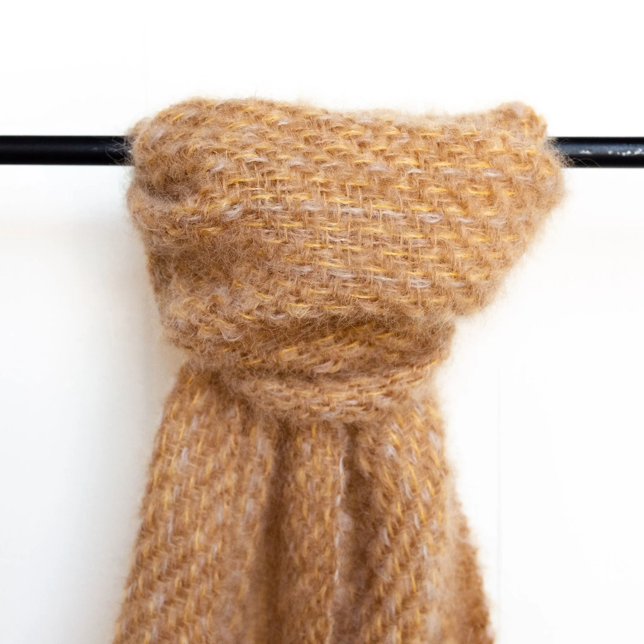 Camel Handwoven Mohair Scarf