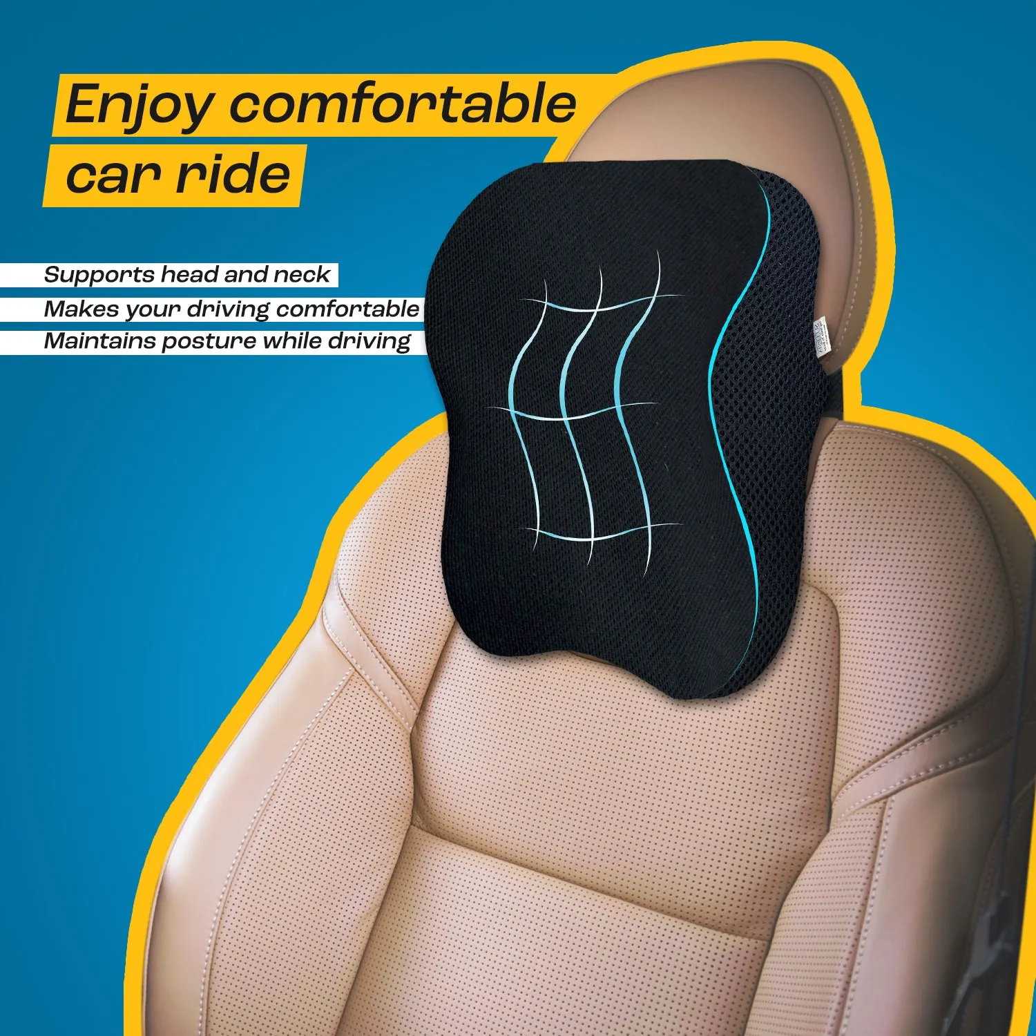 Car Neck Rest Memory Foam Pillow