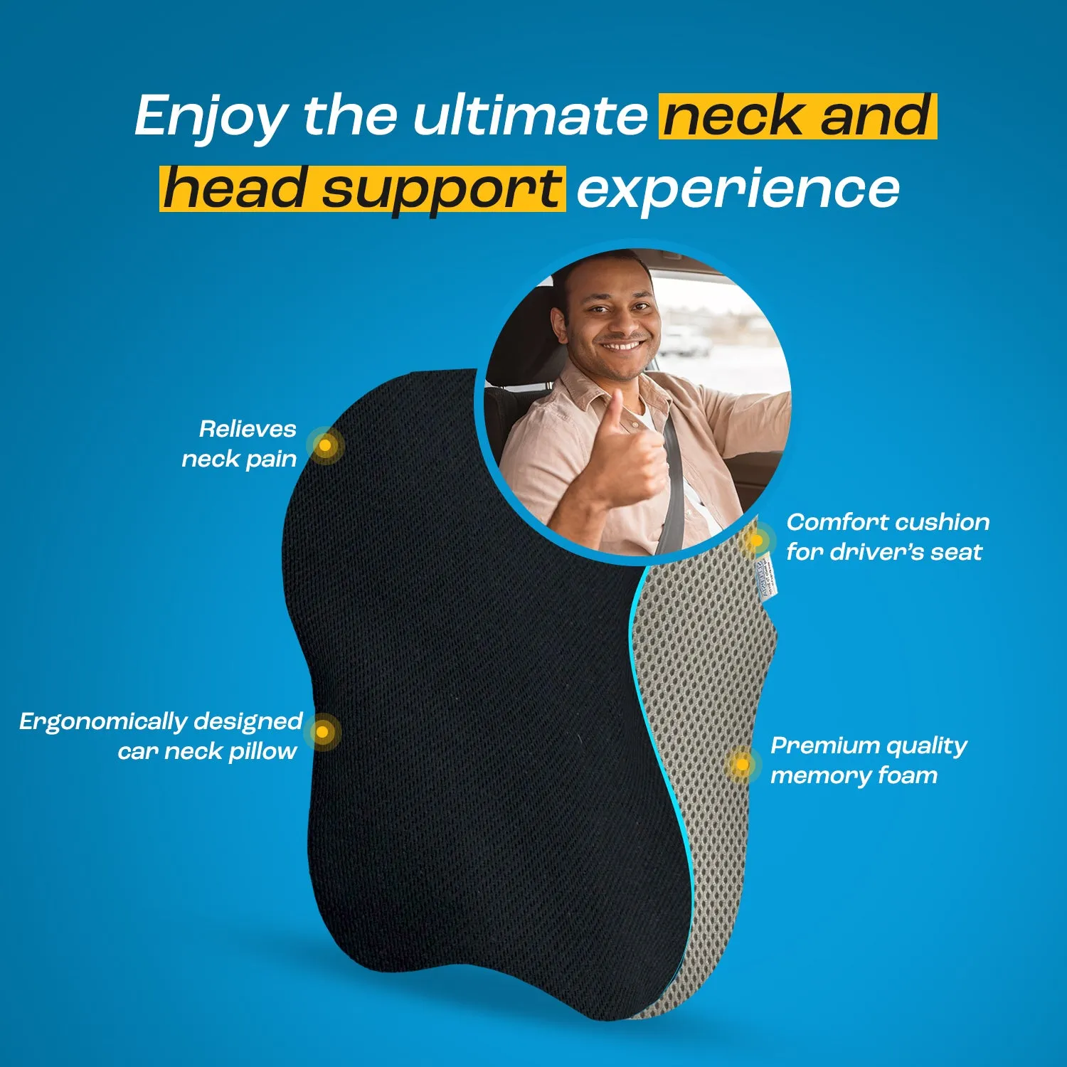 Car Neck Rest Memory Foam Pillow