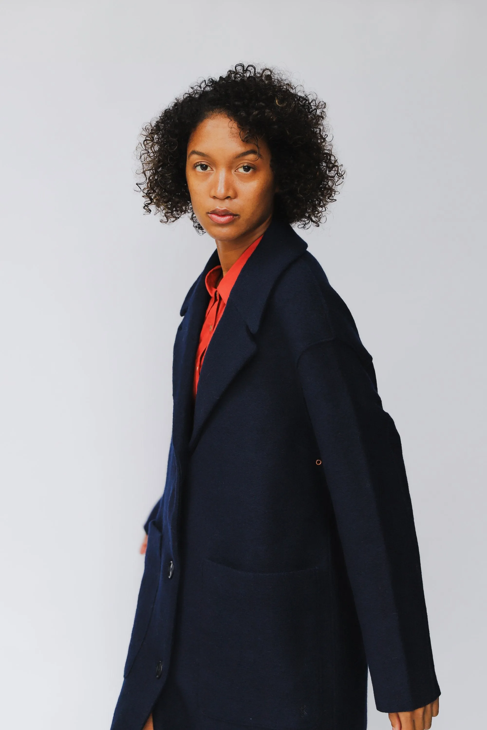 carran coat navy