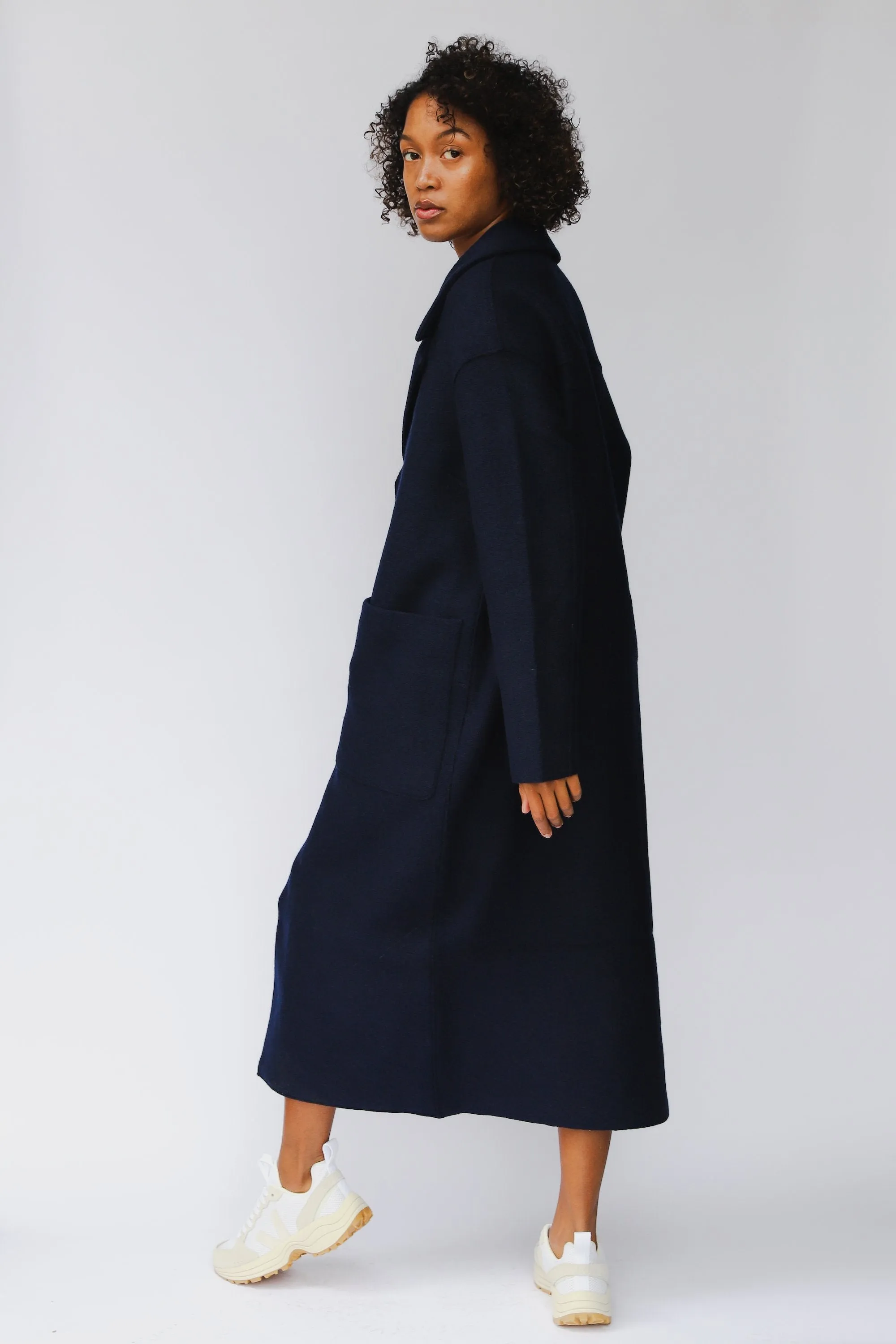 carran coat navy