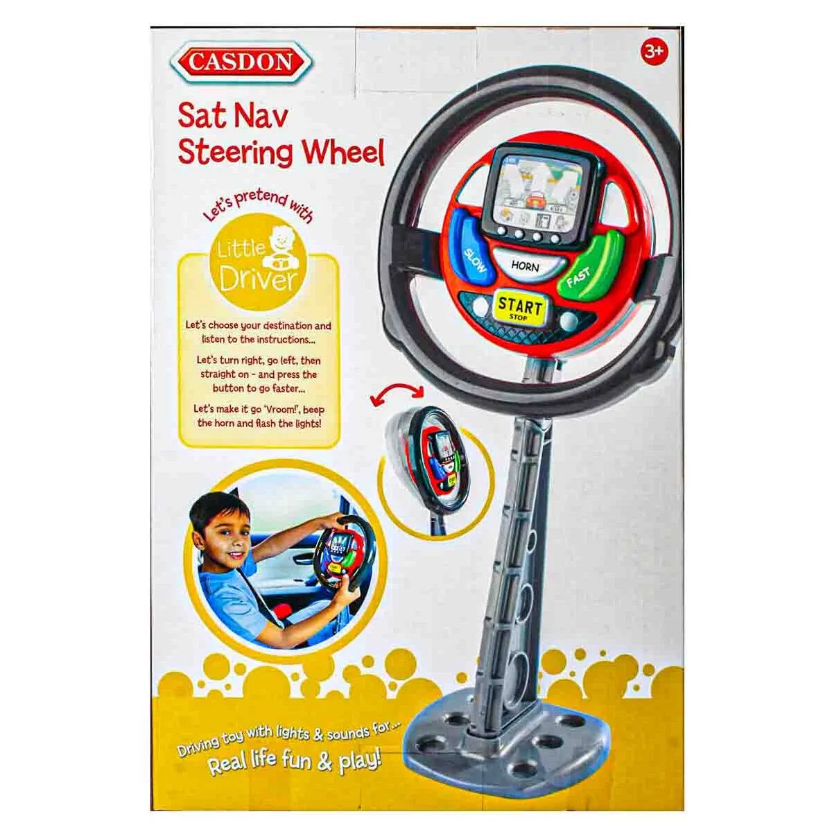 Casdon Sat Nav Steering Wheel Roleplay Toy