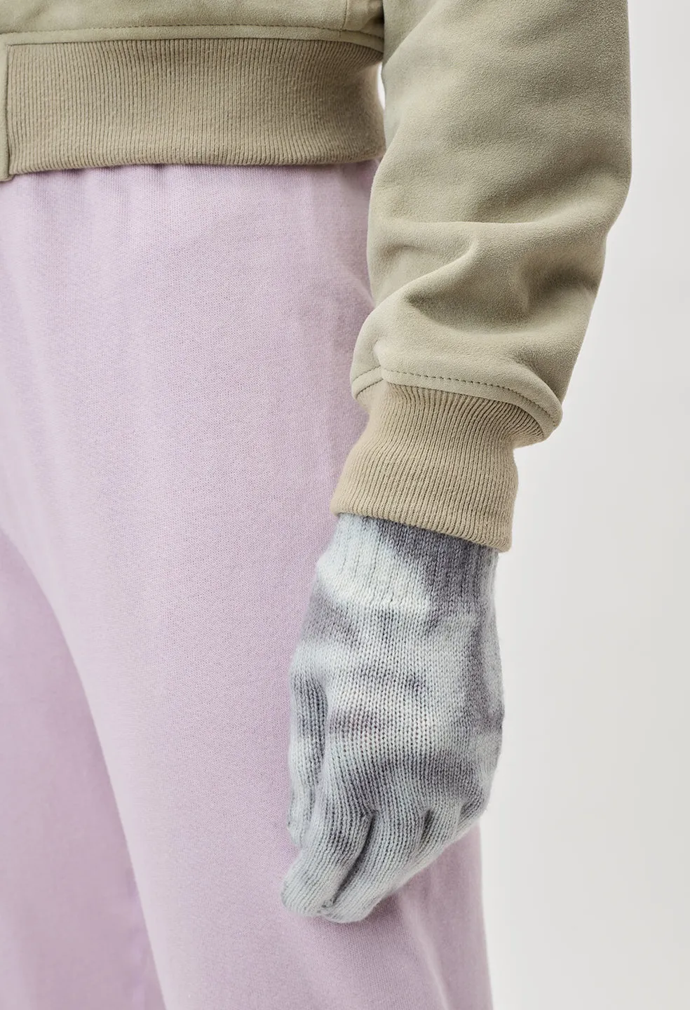 Cashmere Blend Gloves / Sage Tie Dye