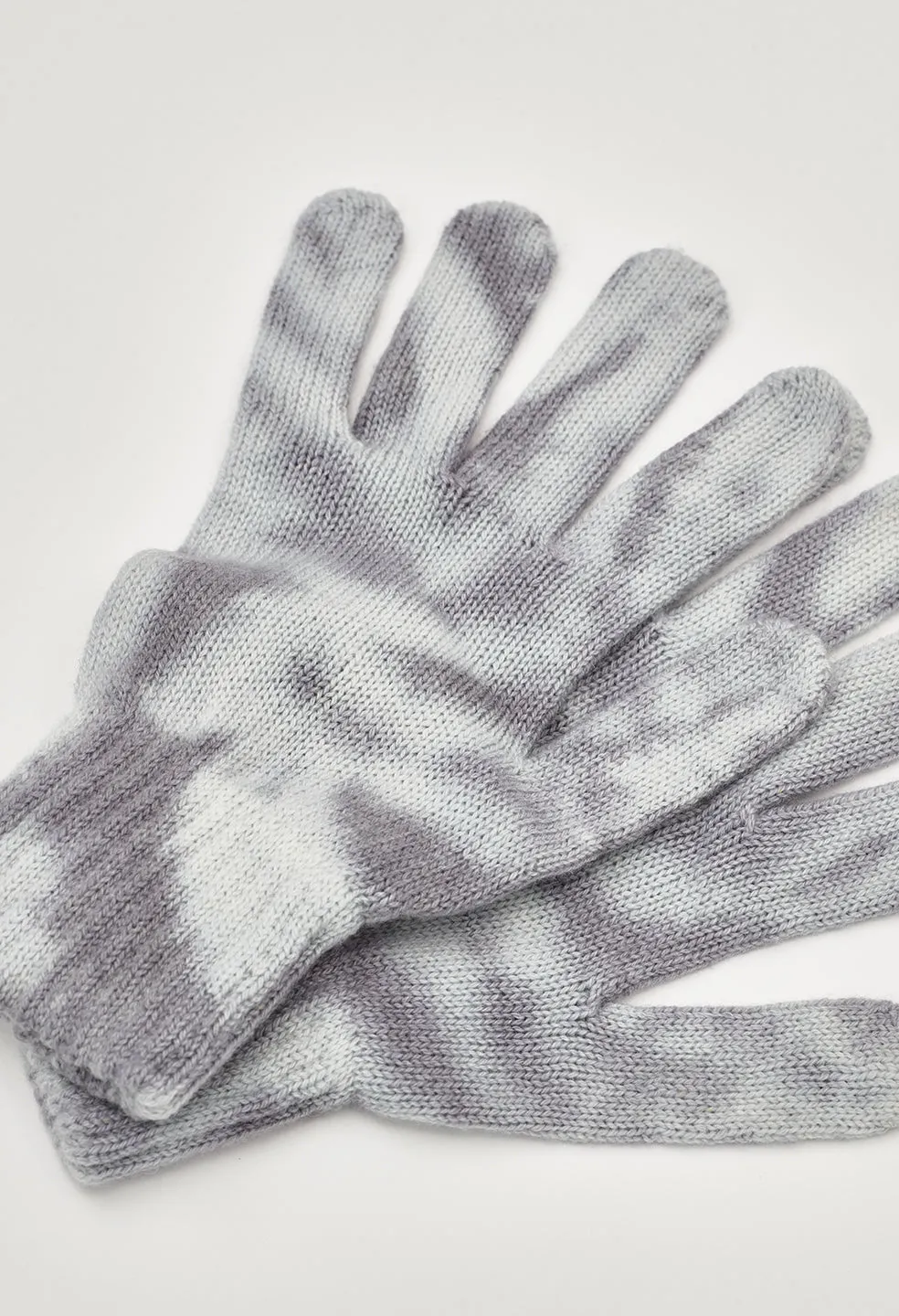 Cashmere Blend Gloves / Sage Tie Dye