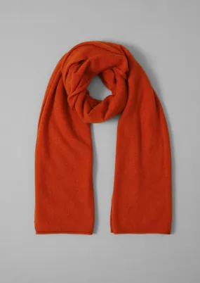 Luxurious Pumpkin Cashmere Wool Wrap Scarf