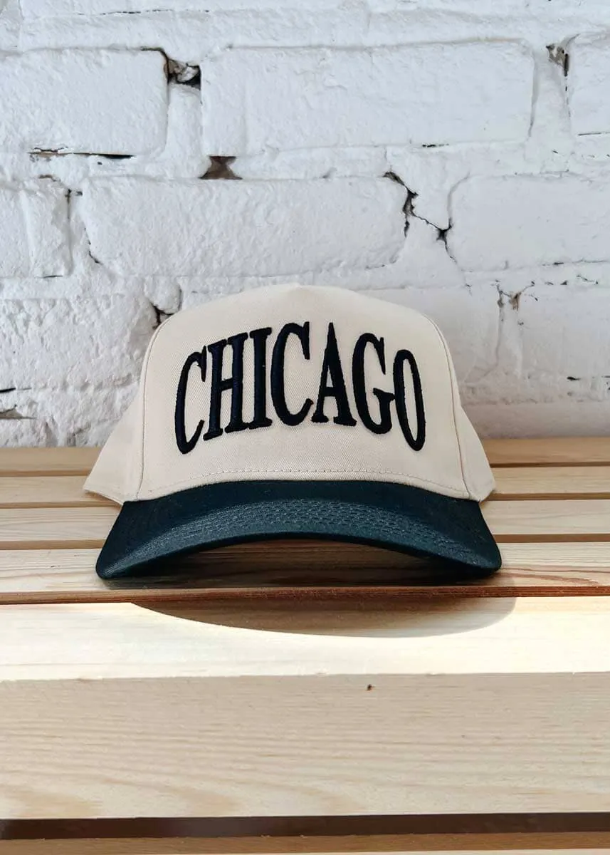 Chicago Puff Baseball Cap - Black