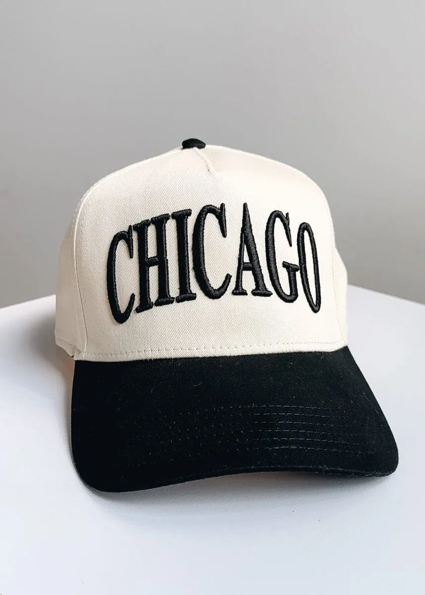 Chicago Puff Baseball Cap - Black