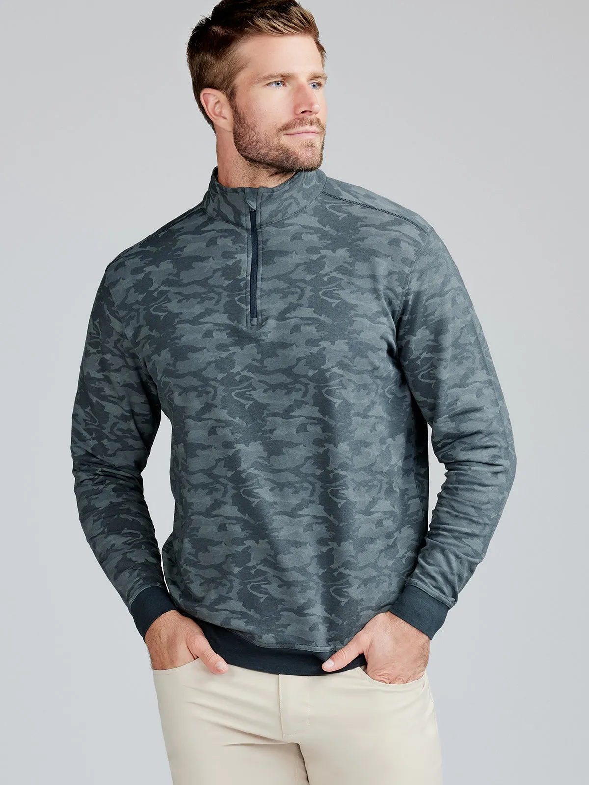 Cloud French Terry Print Quarter Zip