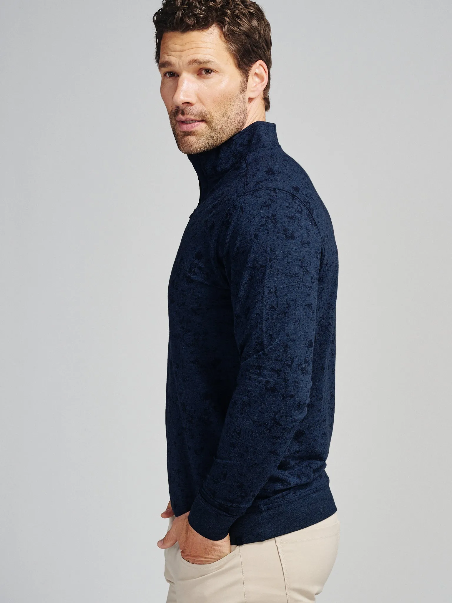 Cloud French Terry Print Quarter Zip