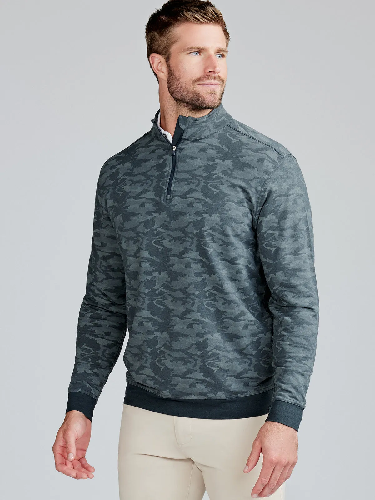 Cloud French Terry Print Quarter Zip