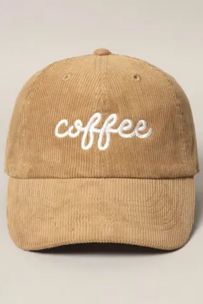 Corduroy Coffee Hats - 2 Colors!