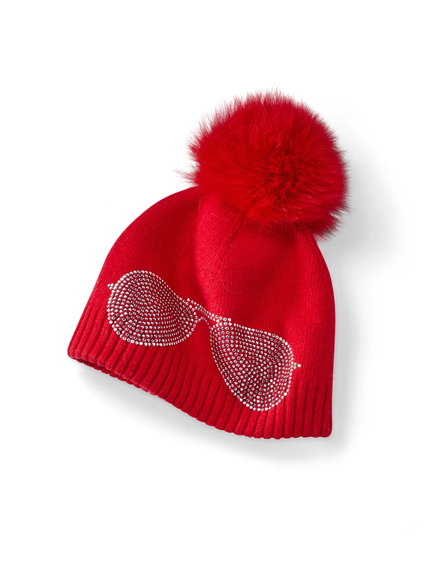 Crystal Sunglass Pom Hat