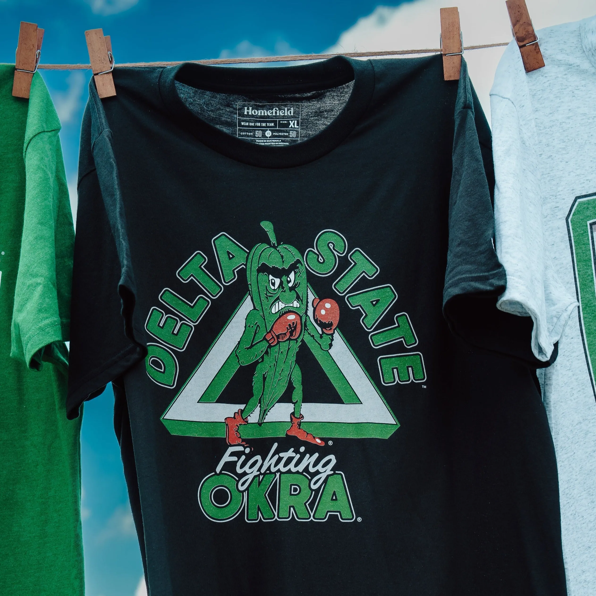 Delta State Fighting Okra Vintage Logo Tee