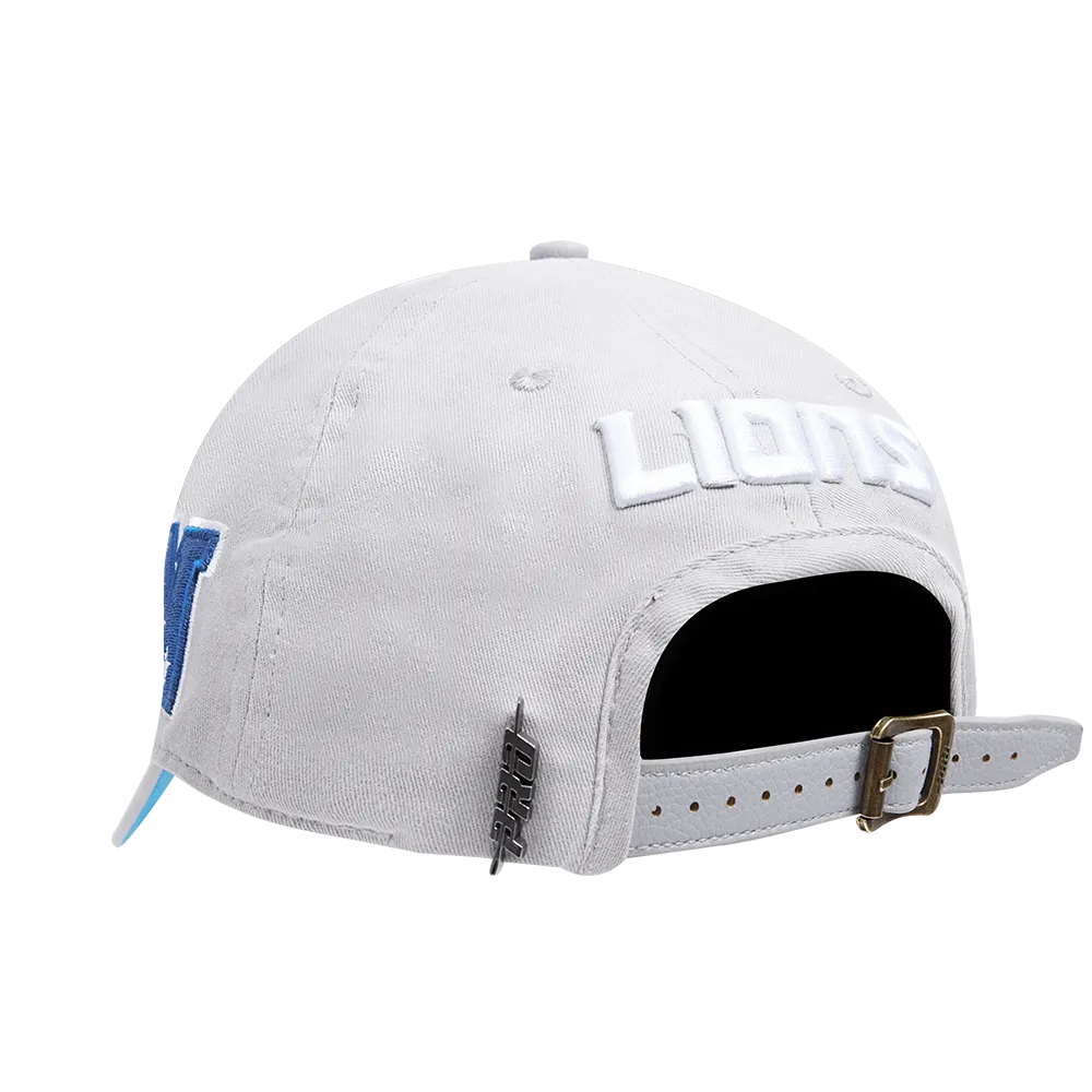 DETROIT LIONS OLD ENGLISH DAD HAT (GRAY)